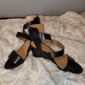 Nine West Black Leather Wedges - Size 7.5